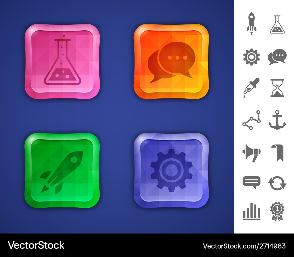 Mosaic colorful buttons vector image