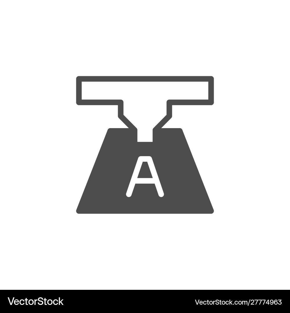 Printing process and print scheme glyph icon vector image