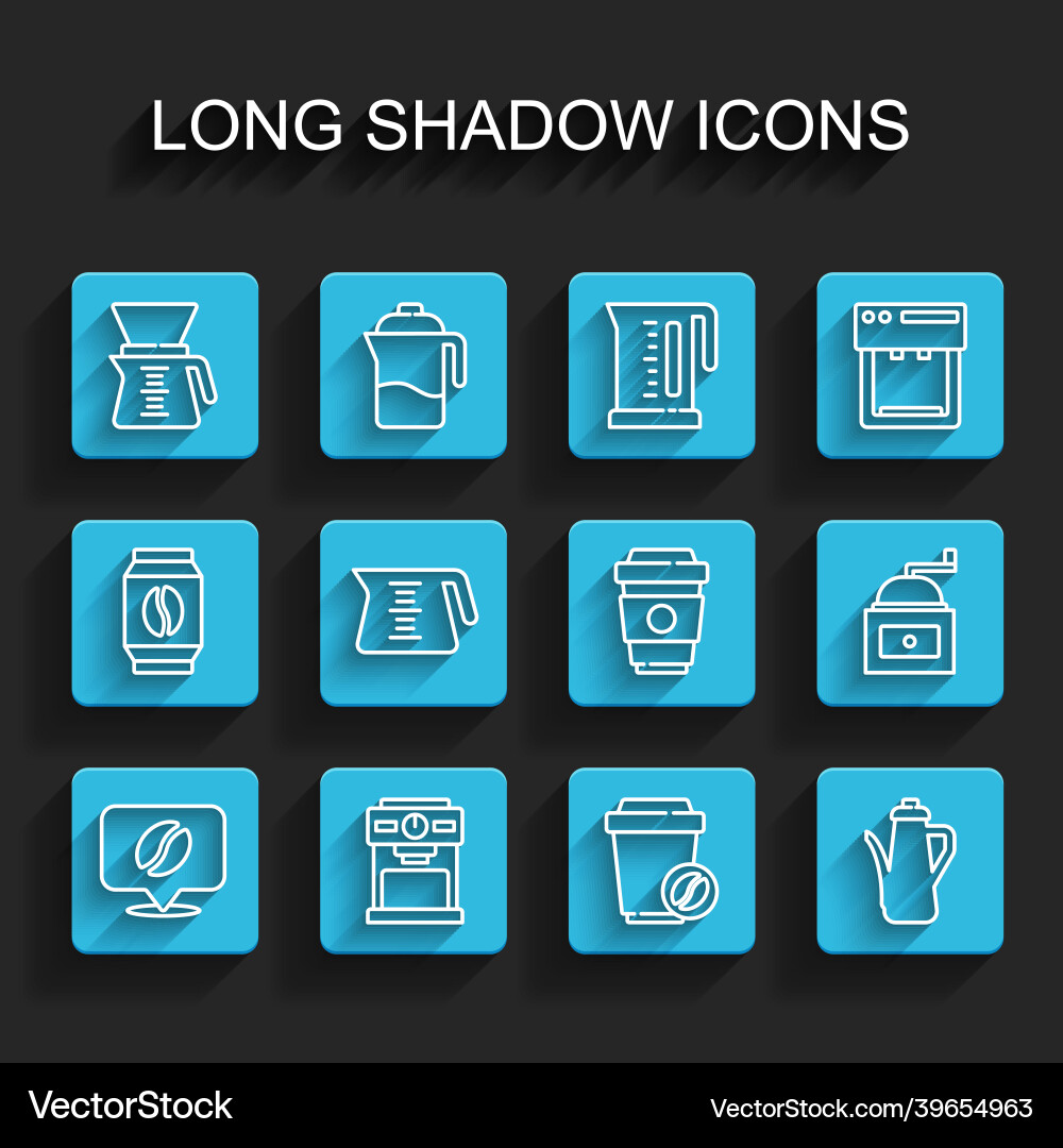 Set line location with coffee bean machine Set line location with coffee bean machine Vector Image