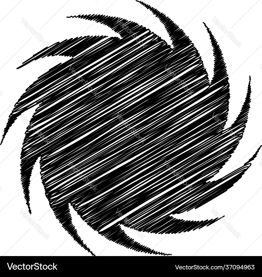 Spiral swirl twirl design element with sketchy Spiral swirl twirl design element with sketchy vector image