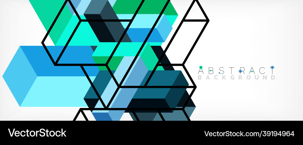 Abstract background 3d cubes cubic elements Abstract background 3d cubes cubic elements vector image