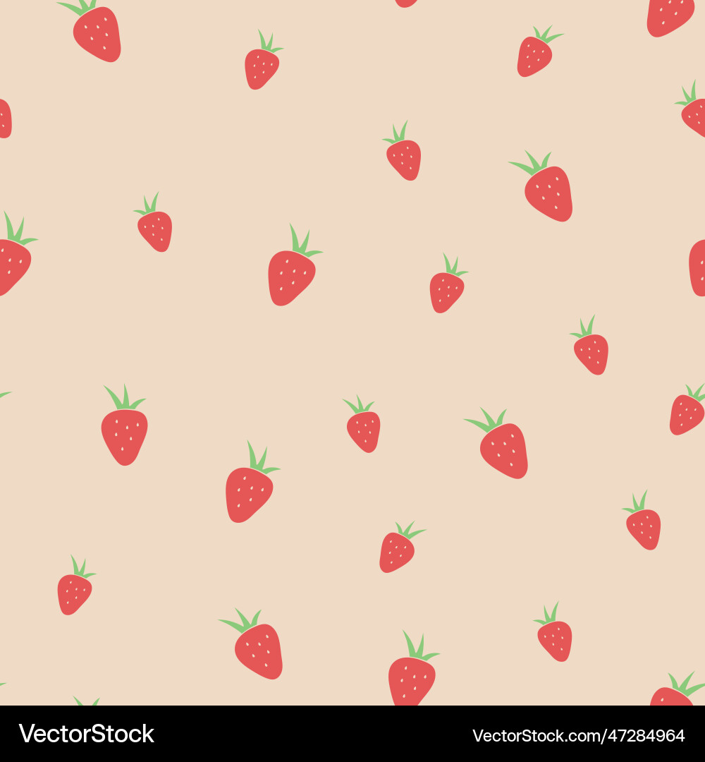 Abstract strawberries repeating pattern Vector Image