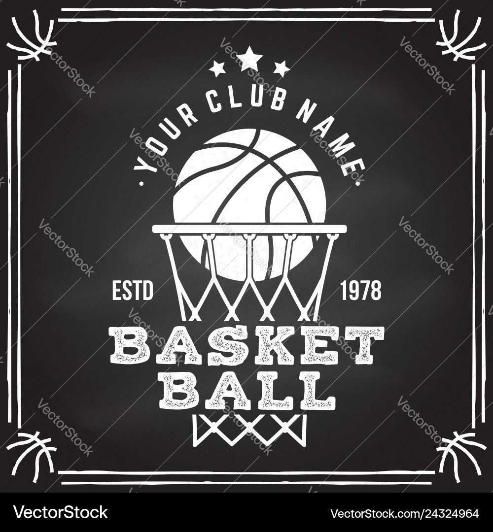Basketball club badge Basketball club badge vector image
