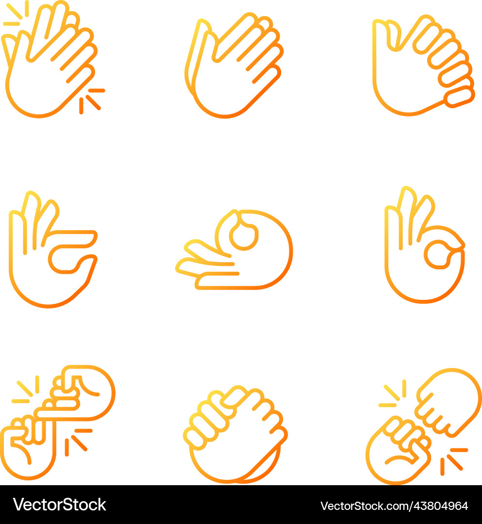 Gestures and communication pixel perfect gradient Gestures and communication pixel perfect gradient vector image