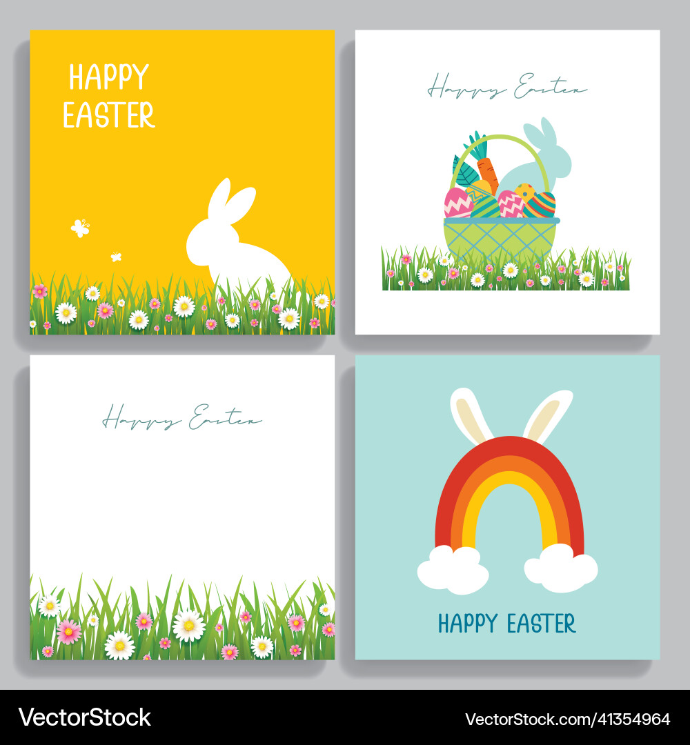 Happy easter egg greeting card background Vector Image