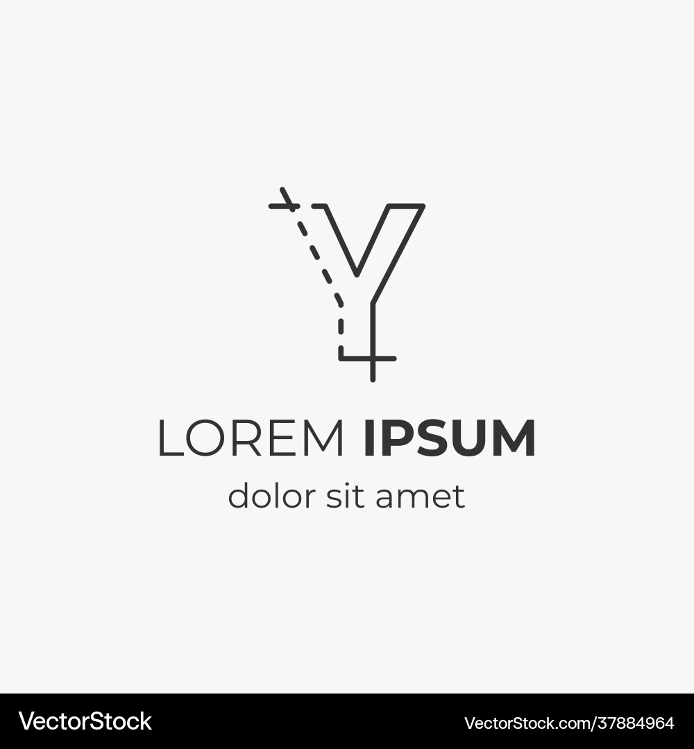 Initial letter y with architecture element Initial letter y with architecture element vector image