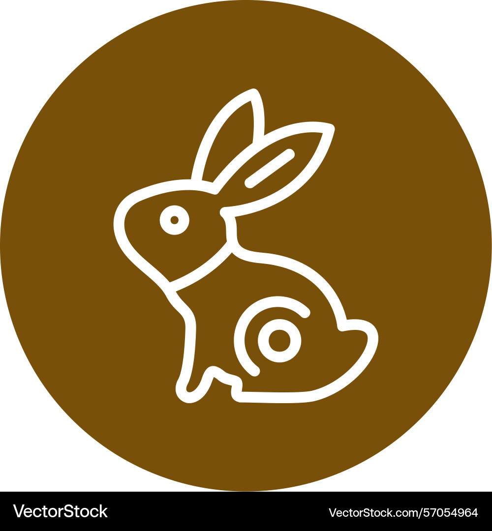 Jade rabbit line circle style icon design Vector Image