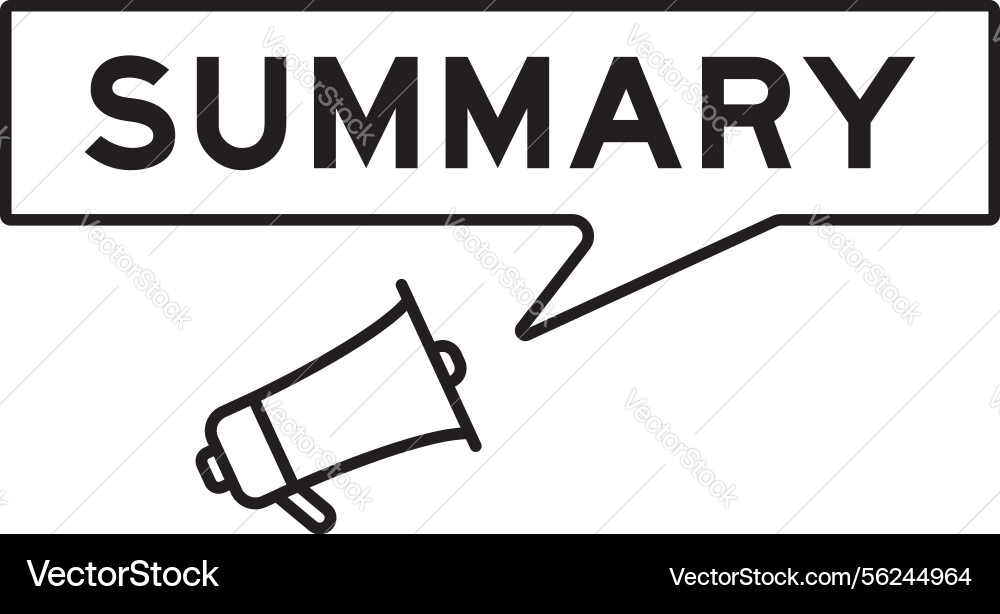 Megaphone icon with speech bubble in word summary Megaphone icon with speech bubble in word summary vector image