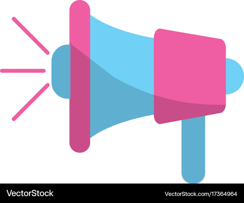 Megaphone tool to speaker communication message Vector Image