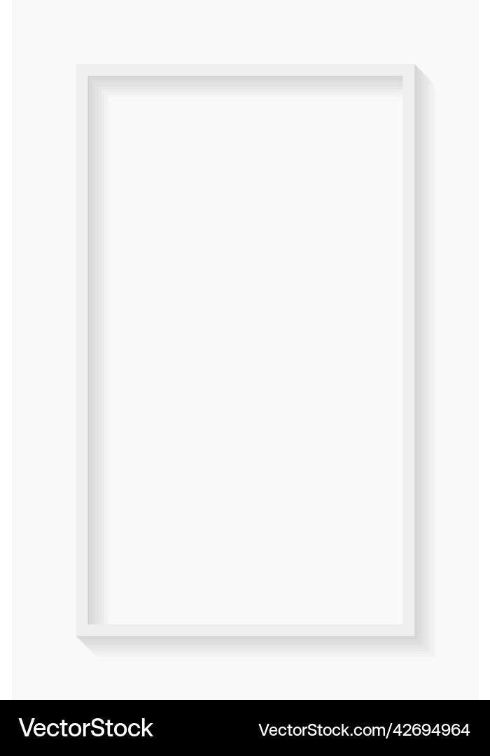 Rectangle white frame background template vector image