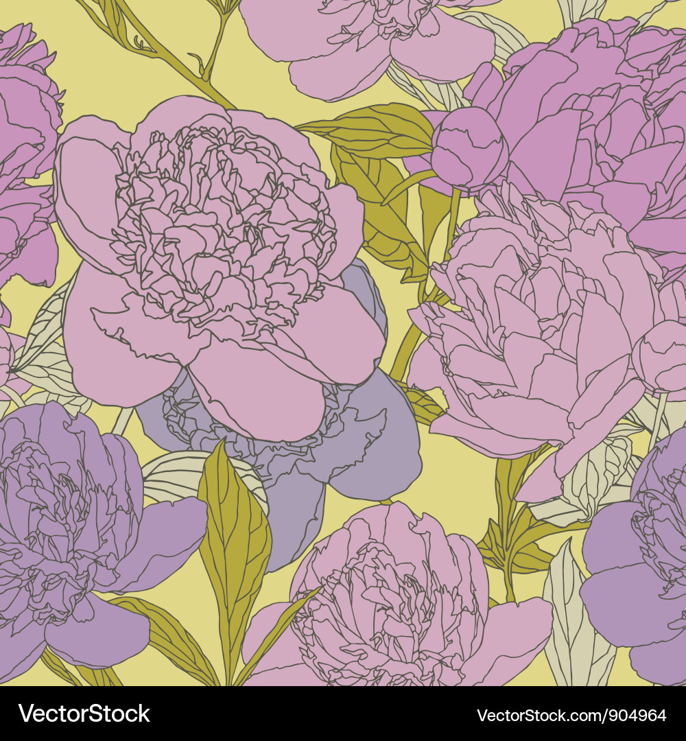 Seamless pattern with flowers Vector Image