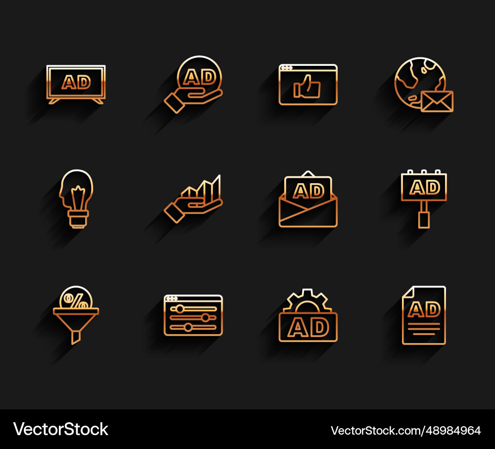 Set line lead management browser setting Set line lead management browser setting vector image