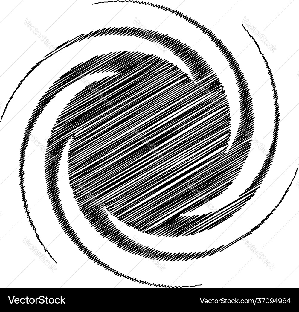 Spiral swirl twirl design element with sketchy Spiral swirl twirl design element with sketchy vector image