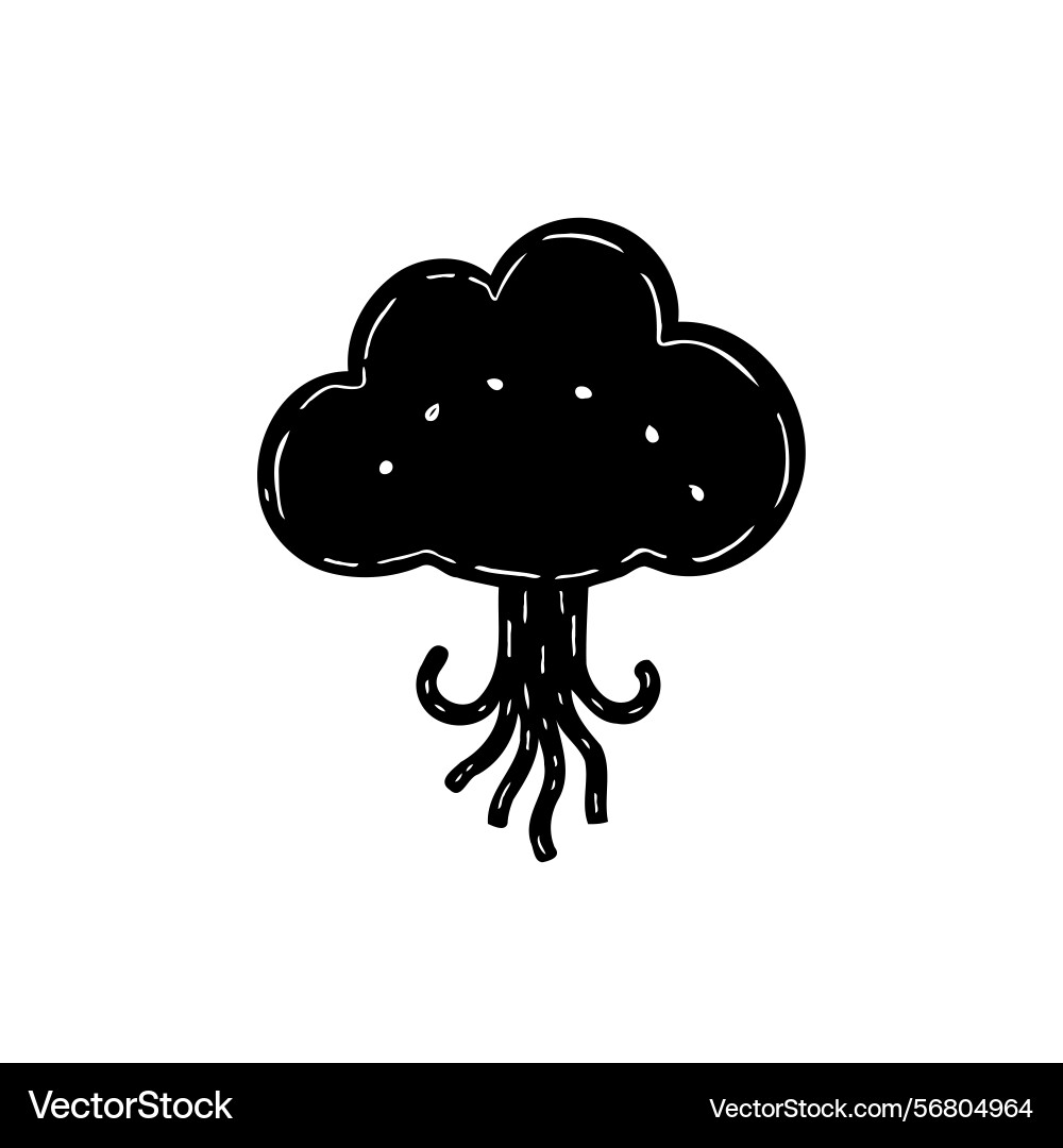Stylized tree representation in monochrome Stylized tree representation in monochrome Vector Image