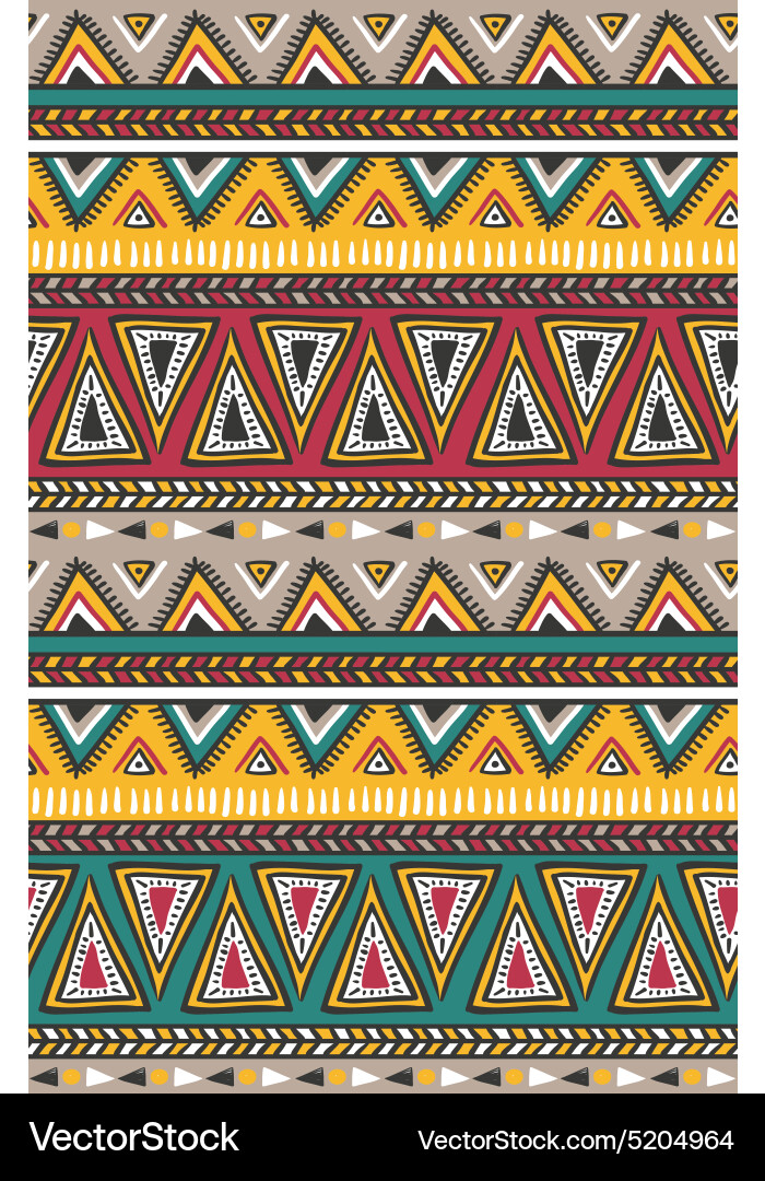 Tribal striped seamless pattern geometric Vector Image