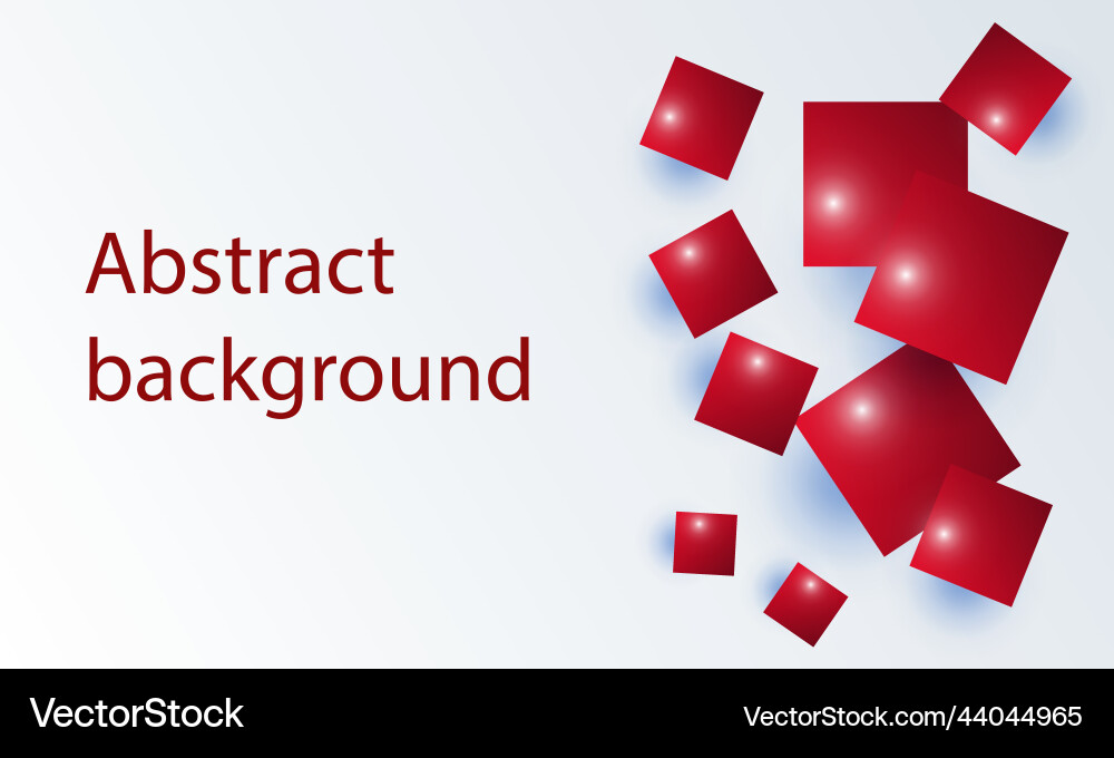 Abstract background in red 3d frames Vector Image