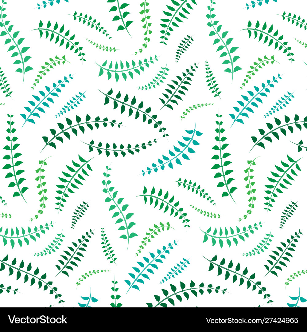 Abstract branches with leaves pattern background Vector Image