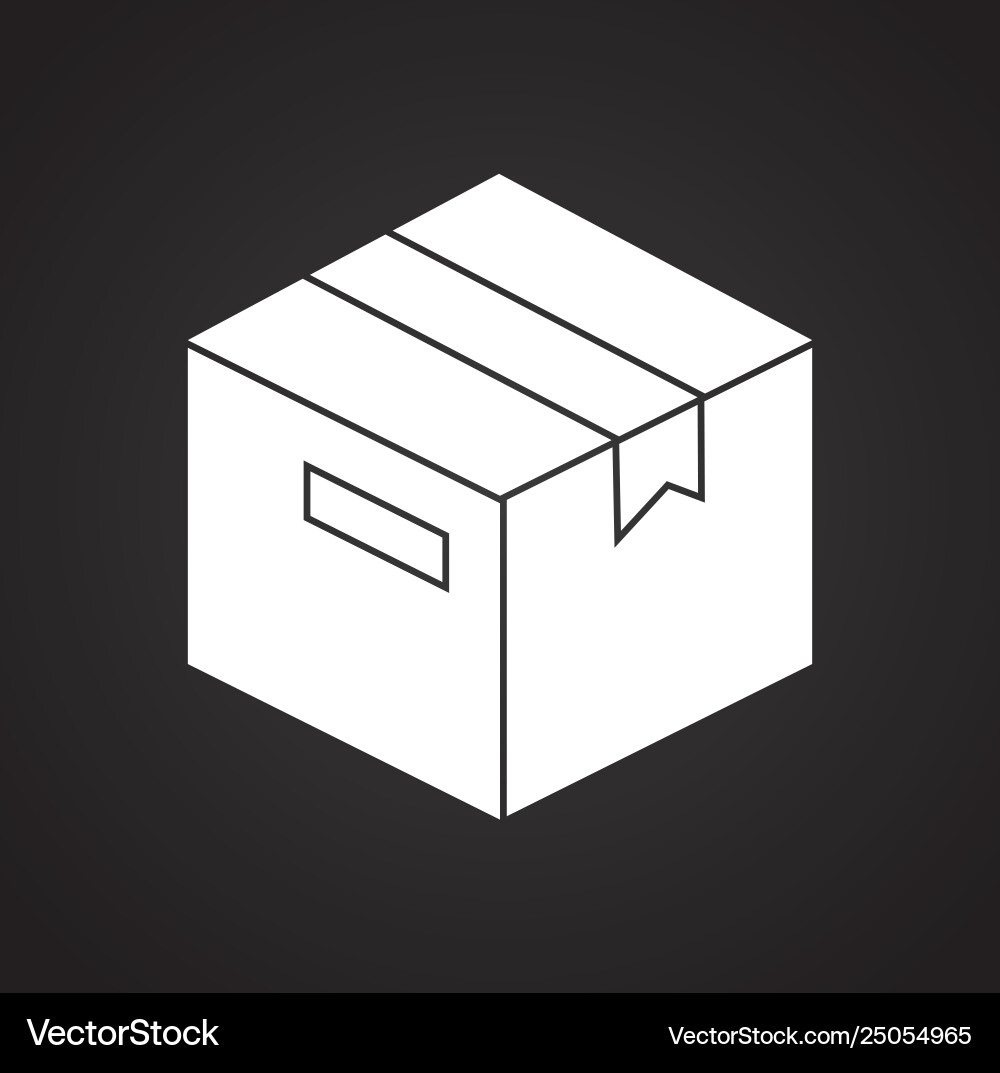 Box icon on background for graphic and web design Box icon on background for graphic and web design vector image