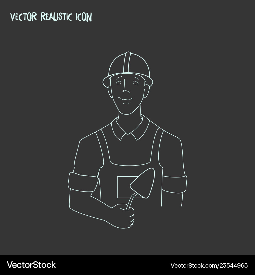Builder icon line element Vector Image