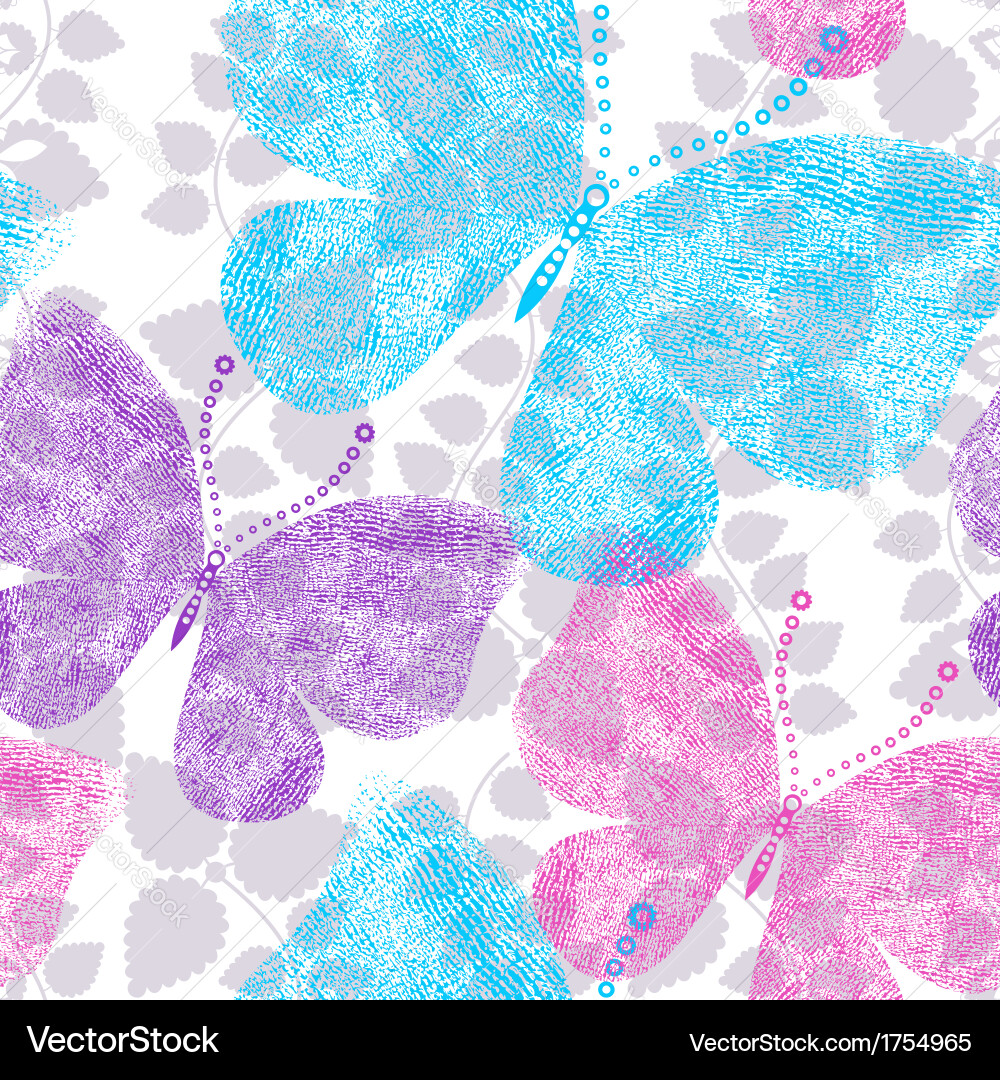 Colorful Butterfly Seamless Pattern Vector Image