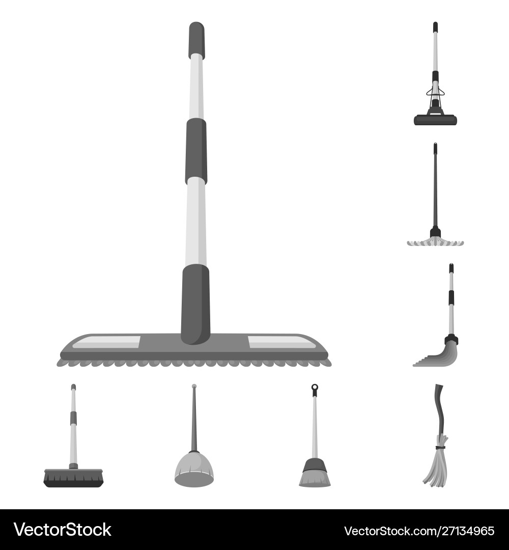 Isolated object tool and mopping logo set Vector Image