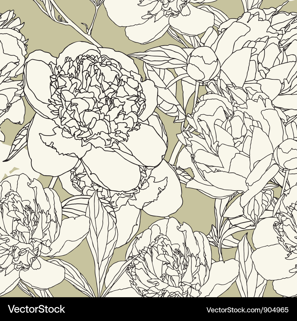 Seamless pattern with flowers Vector Image