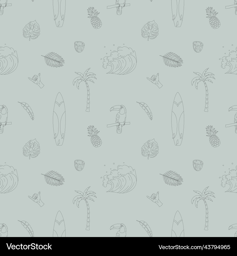 Seamless pattern with hand-drawn elements Seamless pattern with hand-drawn elements vector image