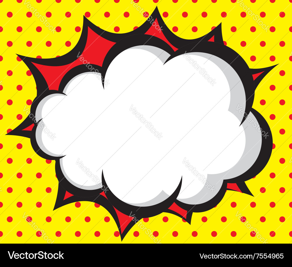 Speech Bubble Pop Art Comic Background Royalty Free Vector Vectorstock