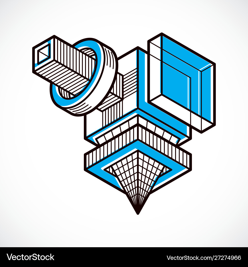 3d design abstract dimensional cube shape 3d design abstract dimensional cube shape Vector Image