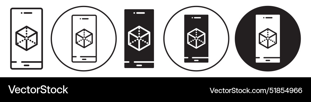 Ar icon set collection for web vector image