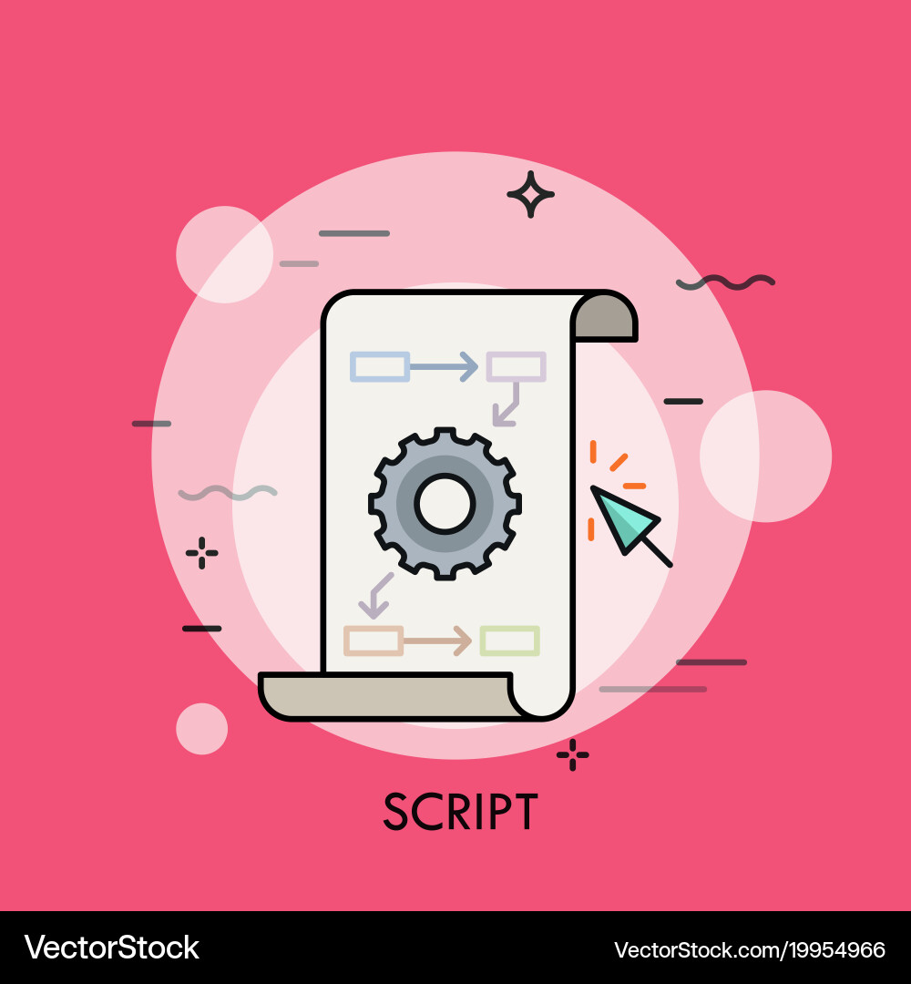 Automation Script Concept vector image