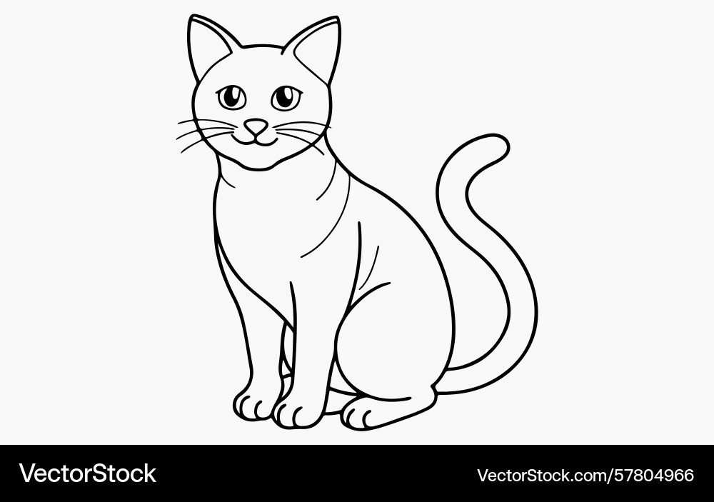 Cat line art Vector Image