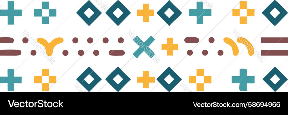 Equal Sign Border Pattern Vector Image
