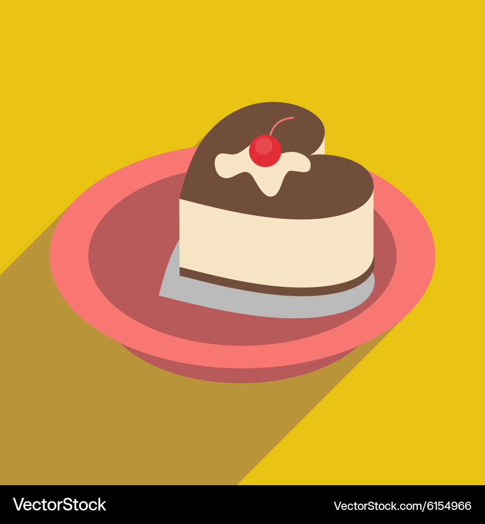 Flat with shadow icon and mobile application ice Vector Image