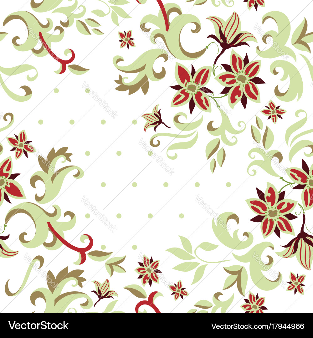 Floral textile seamless pattern vector image