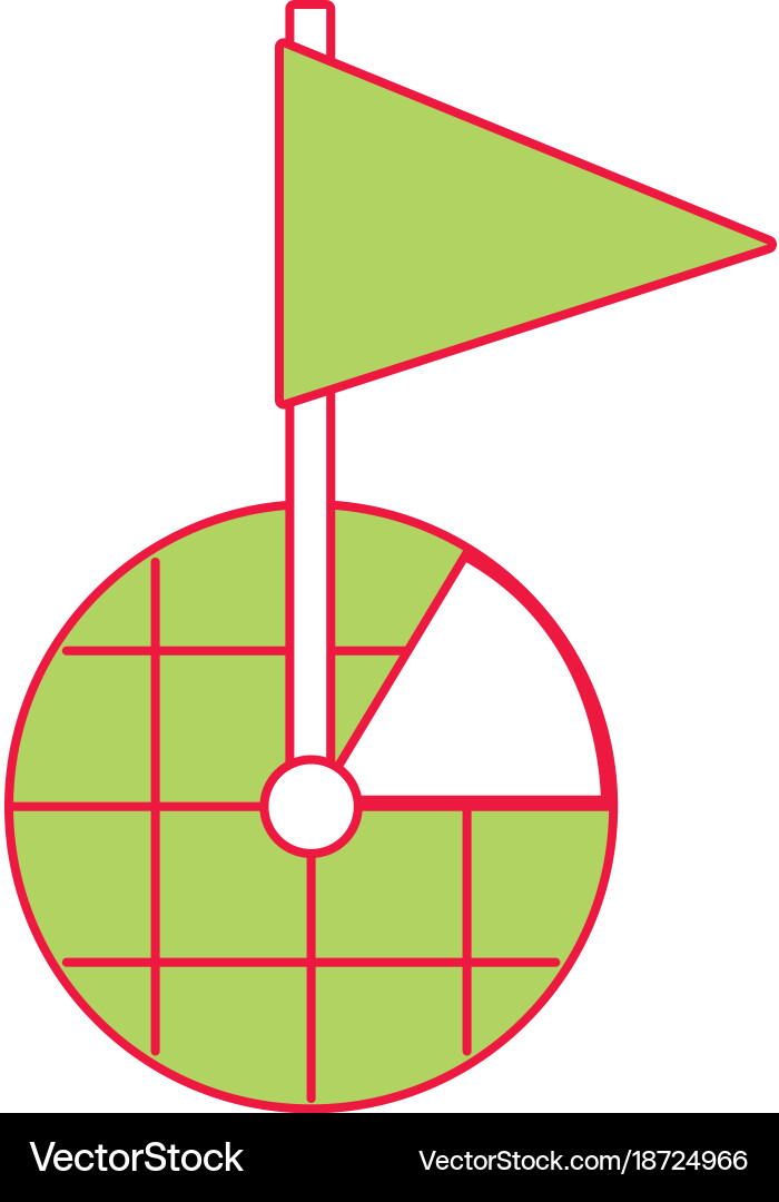 Gps navigation screen pointer map flag marker vector image