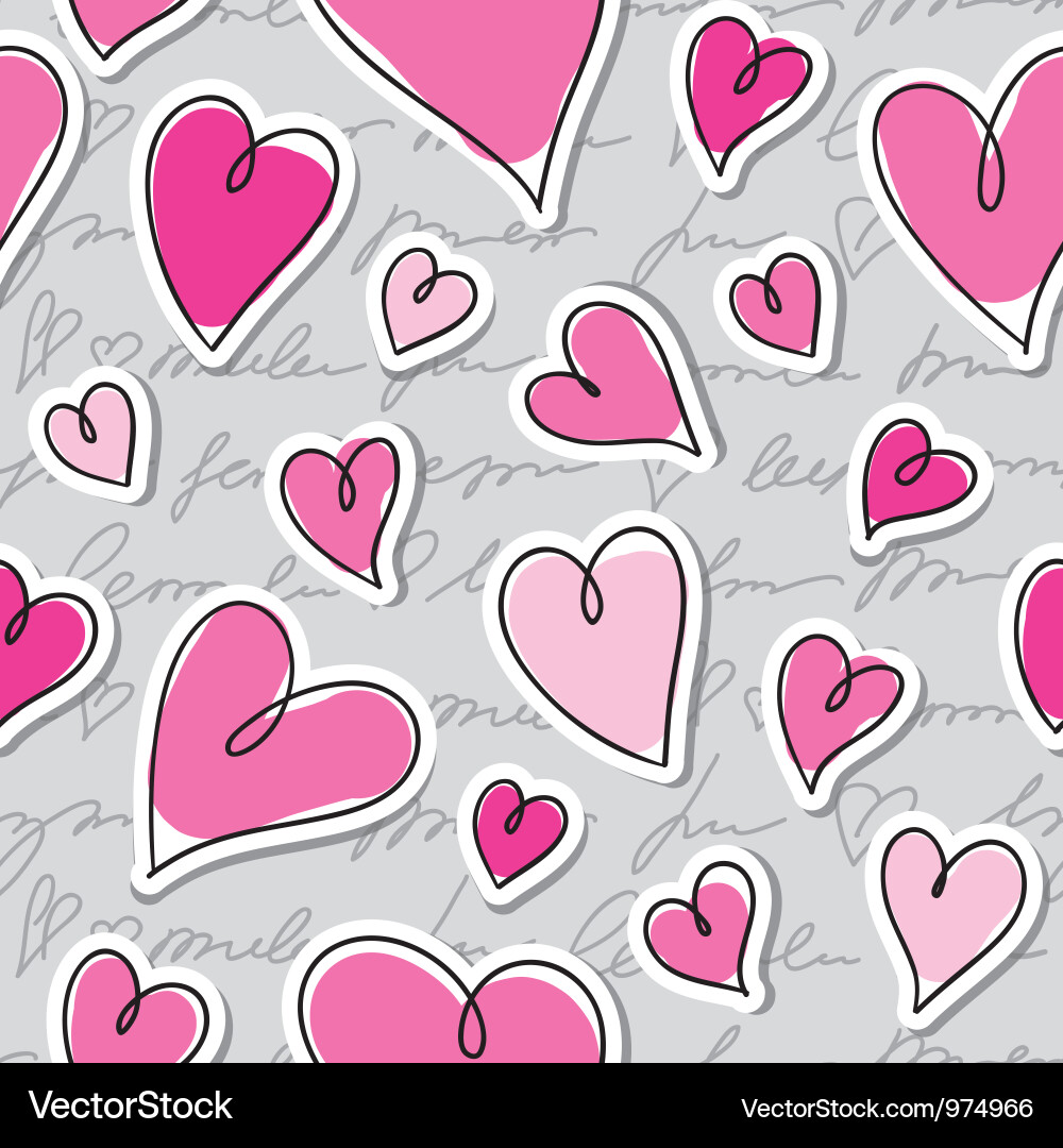 Heart Pattern Sketch vector image