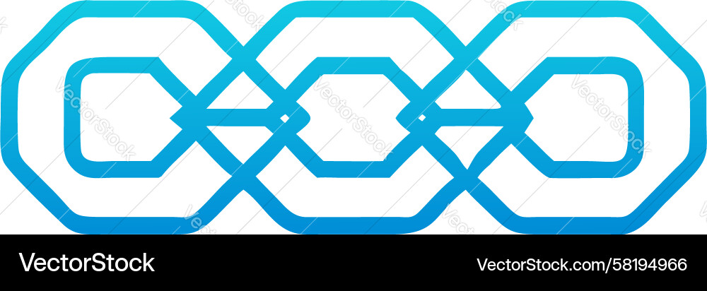 Interlocking Octagonal Chain Vector Image