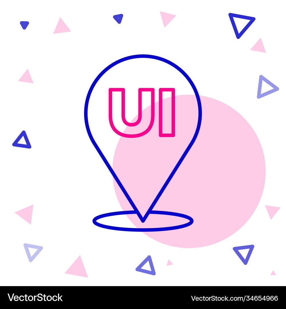 Line ui or ux design icon isolated on white vector image