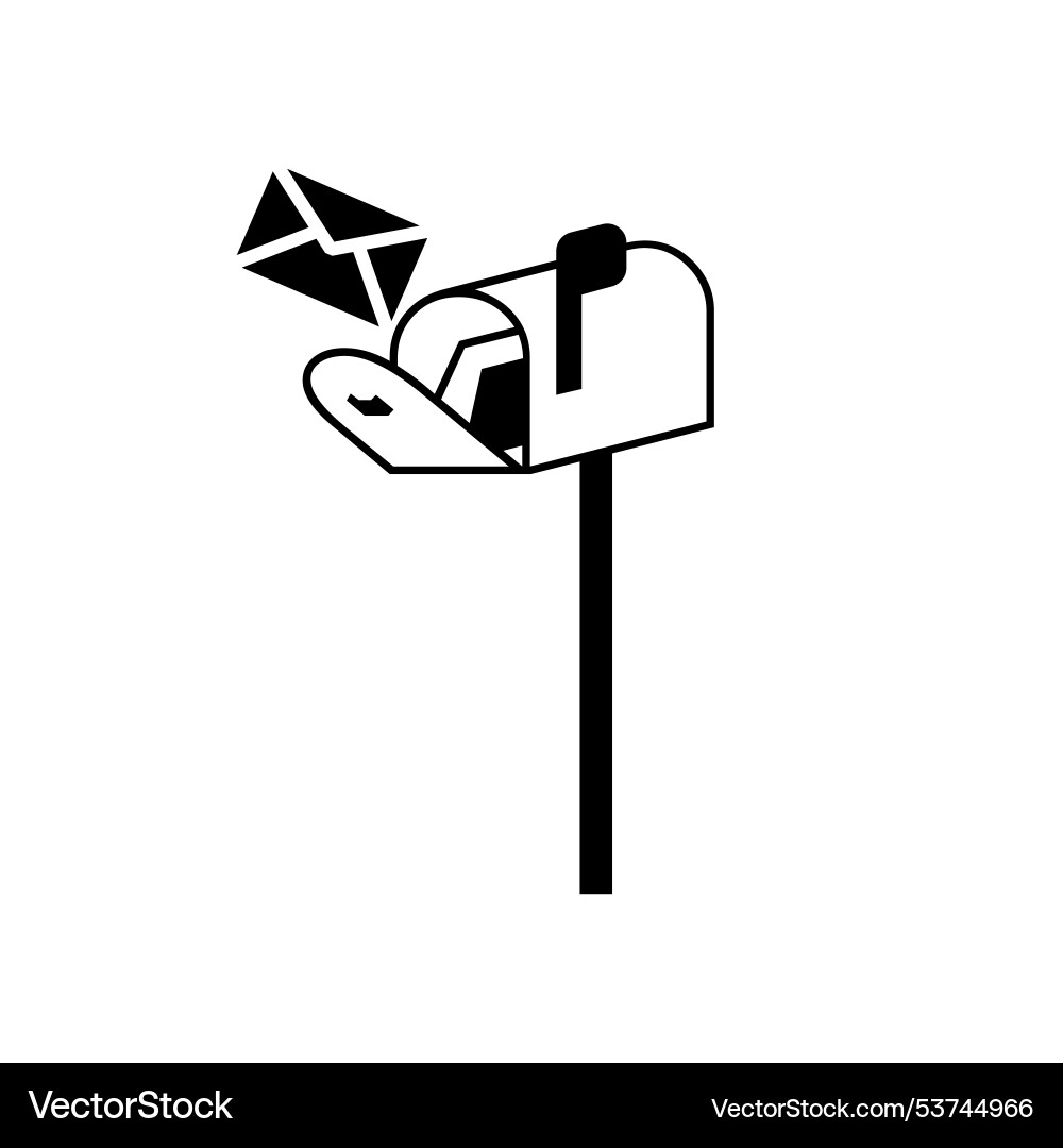 Mailbox icon open mail symbol envelope flying Mailbox icon open mail symbol envelope flying vector image