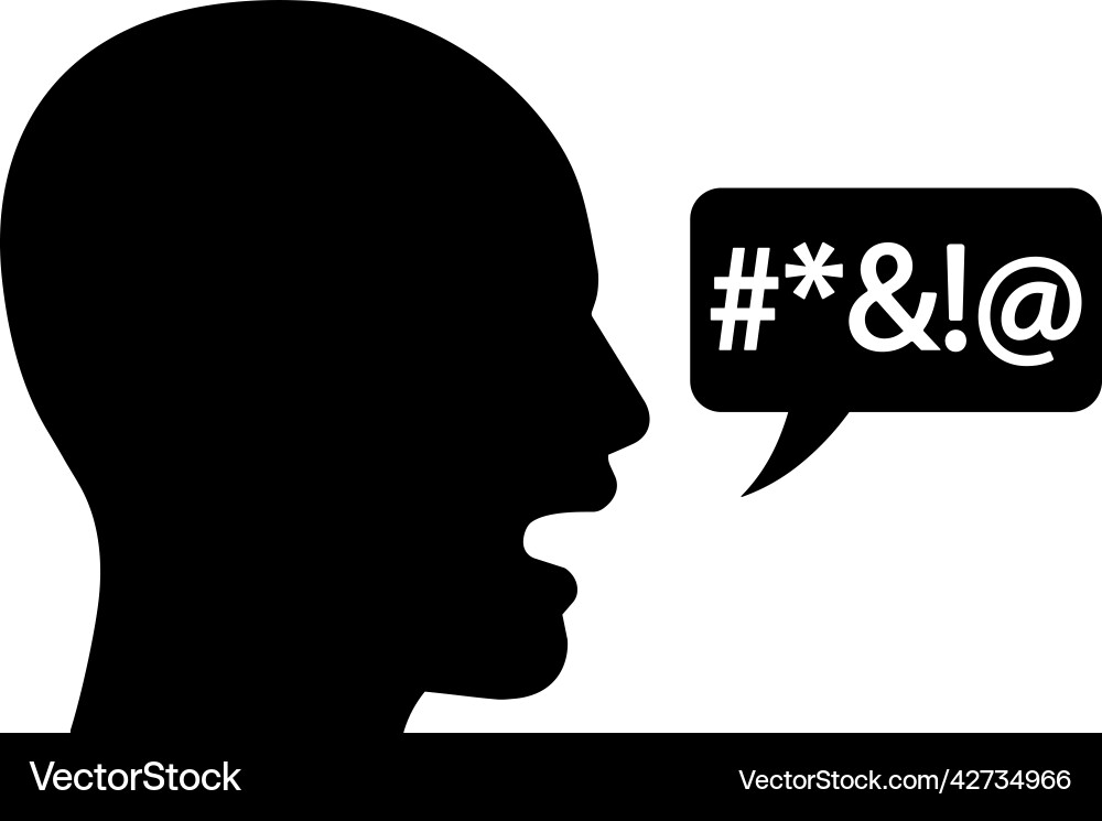 Man with swear speech bubble icon design Vector Image