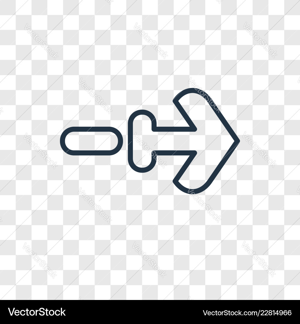 Next concept linear icon isolated on transparent Vector Image