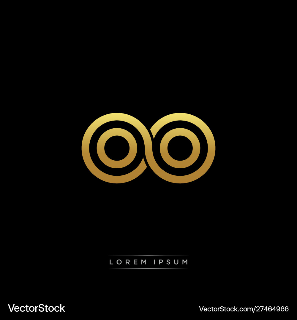 O Initial Linked Circle Monogram vector image