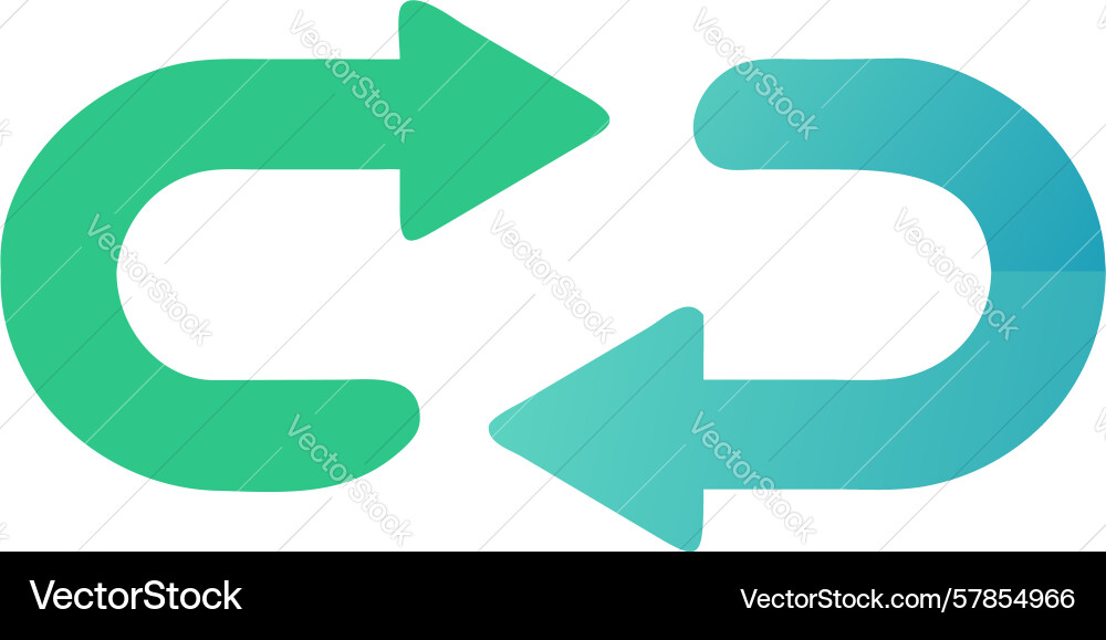 Refresh circular arrows icon reload uiux design vector image