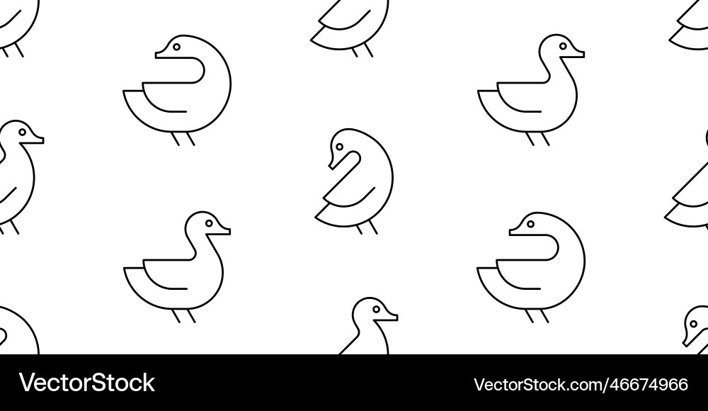 Seamless pattern with ducks Vector Image