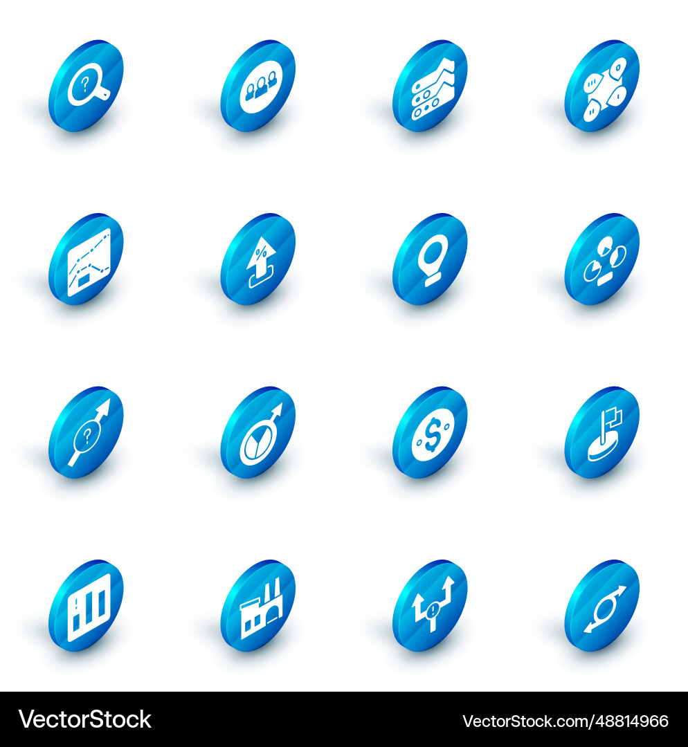 Set project team base graph chart diagram Set project team base graph chart diagram vector image