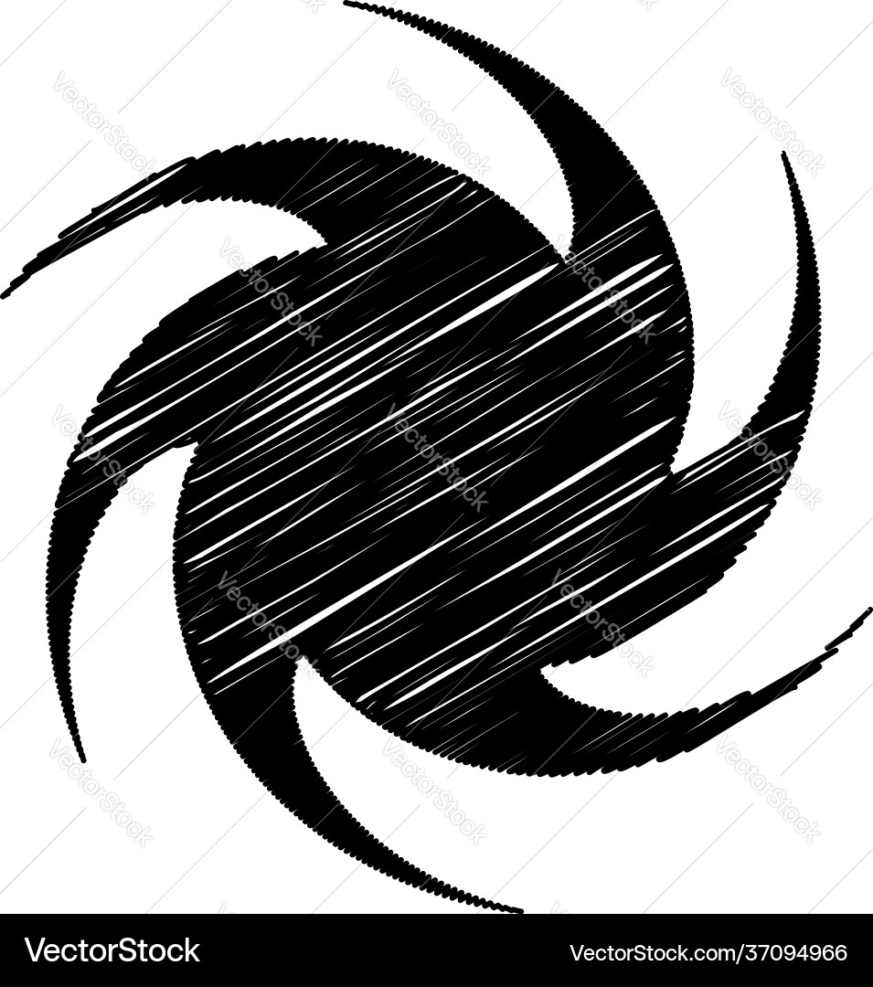 Spiral swirl twirl design element with sketchy Spiral swirl twirl design element with sketchy vector image
