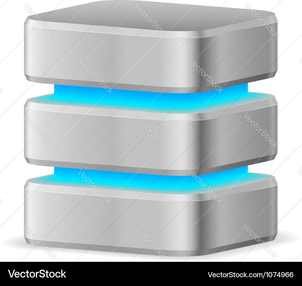 Stacked Database Blocks vector image