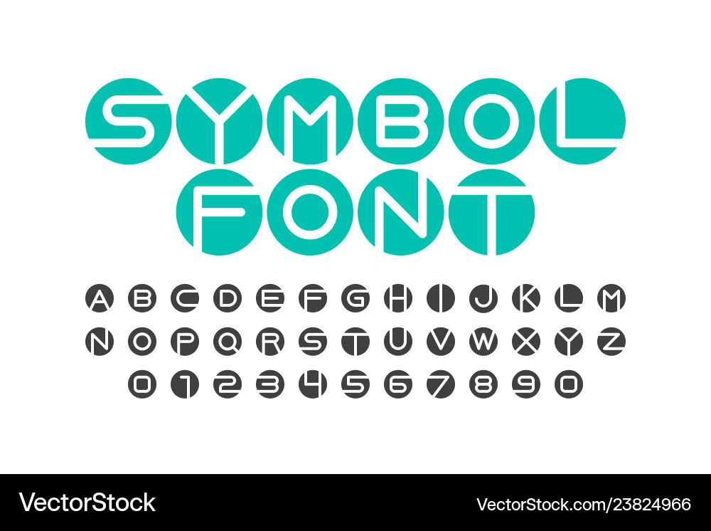 Symbol font Symbol font vector image