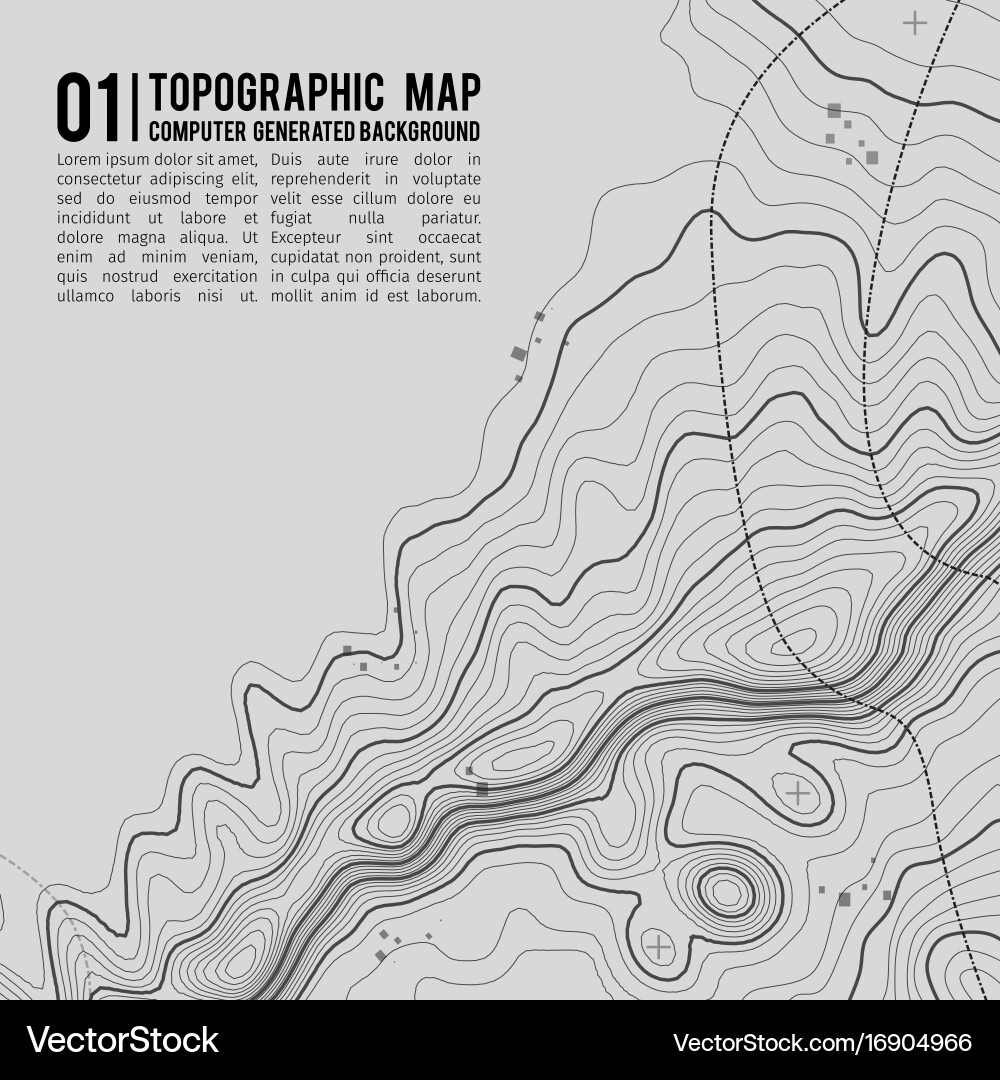 Topographic map background with space for copy vector image